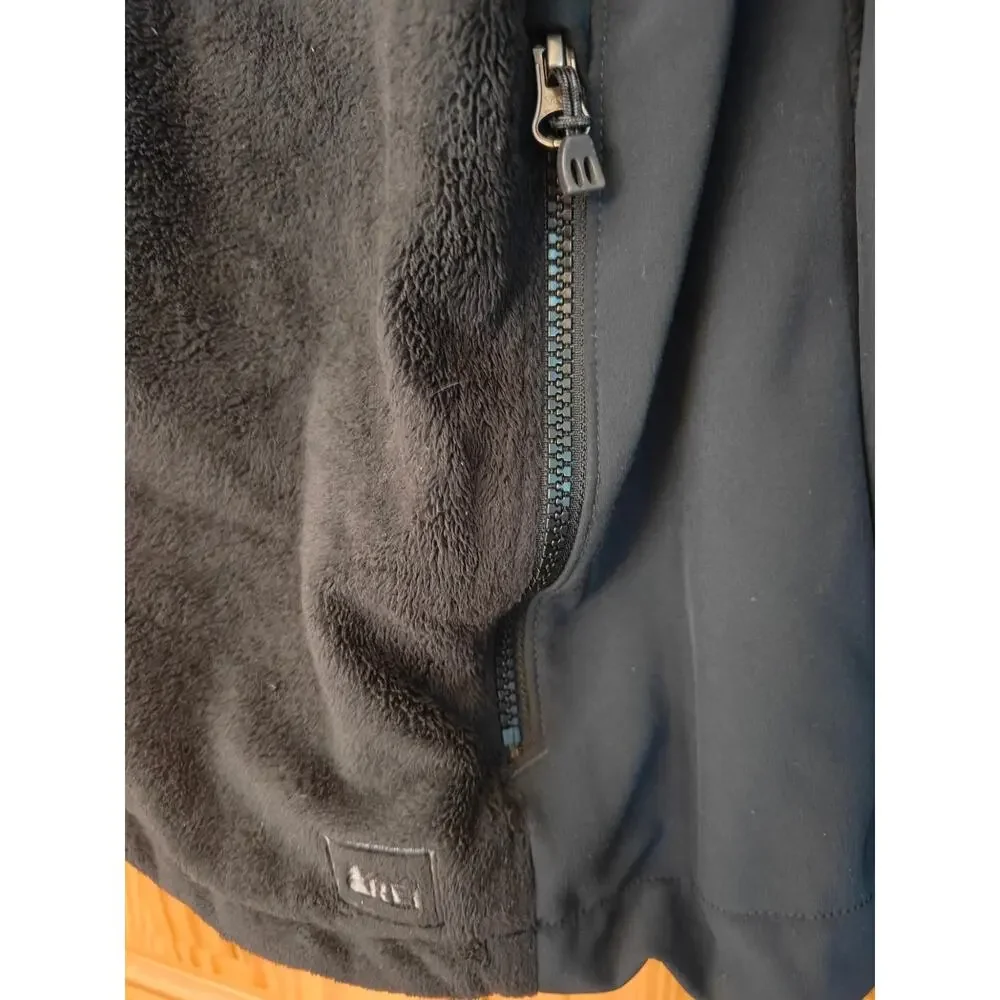 REI Co-op Black Trailways Full Zip Fleece  Neoprene Jacket XL Outdoors Gorpcore
